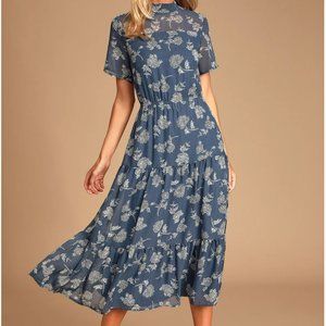 Lulus Floral Dressed Up Midi Dress